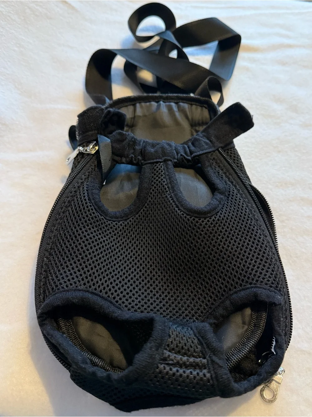 Pet Carrier Backpack Small Dog Cat Hands-Free Mesh Travel Carrier Black Size S